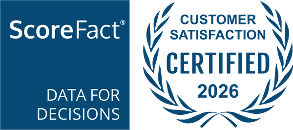 Label ScoreFact Customer Satisfaction Certified 2026